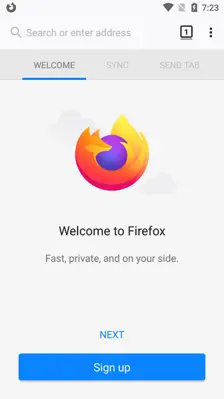 Firefox android App screenshot 0