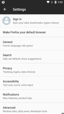 Firefox android App screenshot 6